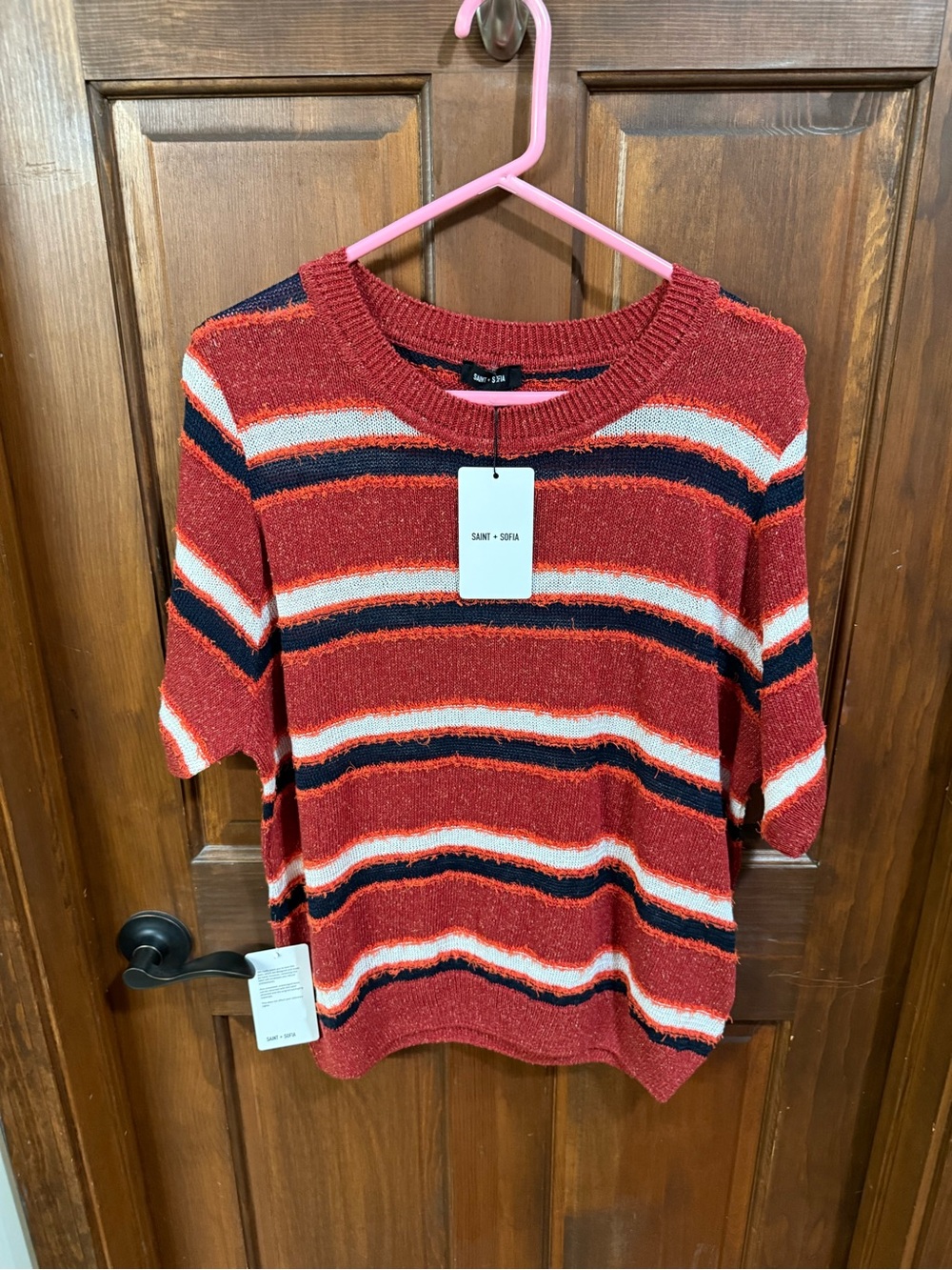 Saint + Sofia Fearne Knit Tee Size L
